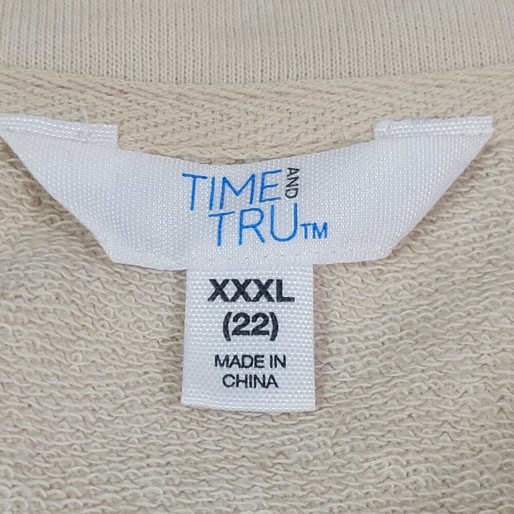 Time and Tru Women's Tie Dye Sweatshirt Dress with Long Sleeves 3X - Picture 3 of 6